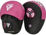 Poksik&auml;pp RDX T1 Boxing Pads, must v./roosa v.