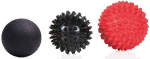 Massaaživahendite komplekt Gymstick Massage Ball Set Massage Ball Set, must v./punane v., 9.1 cm