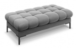 Tumba Micadoni Home Mamaia Velvet, must v./hall v., 133 cm x 62 cm x 41 cm