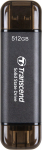 USB m&auml;lupulk Transcend ESD310C, must v., 512 GB