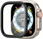 Ekraani kaitseklaas Spigen, ALM Glas.Tr Slim Pro Apple Watch Ultra (49mm), l&auml;bipaistev v./must v.
