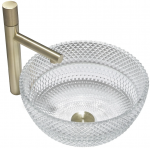 Vannitoa kraanikauss Mexen Dora 24113400, klaas, 34 cm x 34 cm x 17.5 cm, l&auml;bipaistev