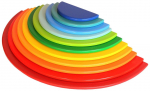 Arendav m&auml;ng Wood&Joy Waldorf Rainbow Semicircle, 7 cm, mitmev&auml;rviline, 12 tk