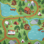 Vaip Hiking street kids, mitmev&auml;rviline, 95 cm x 133 cm