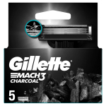 Žiletitera Gillette Mach3 Charcoal, 5 tk