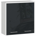 Rippuv vannitoakapp Akord W60, valge v./grafiit v., 22 cm x 60 cm x 60 cm