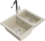 K&ouml;&ouml;givalamu koos kraaniga Mexen Carlos, vaik/graniit, 58.2 cm x 47.5 cm x 17.7 cm, beež