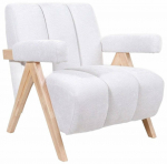 Tugitool Homla Sueno 737824, valge v./pruunikas v., 80 cm x 87 cm x 72 cm