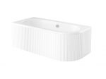 Vann, sisseehitatav Besco Avita, 180 cm x 80 cm x 55.5 cm, as&uuml;mmeetriline, valge