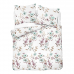 Voodipesukomplekt PCB-258, valge/roheline/violetne, 160 x 200 cm