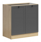 Alumine k&ouml;&ouml;gikapp Junona Line, tamm v./grafiit v., 47 cm x 80 cm x 82.5 cm