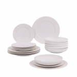 L&otilde;unaserviis Ambition Curly, portselan, valge v., 18 tk.