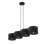 Valgusti lagi Emibig Lux, E27, 4 x 15 W, must v.