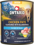M&auml;rg koeratoit Ontario Adult Pate, kanaliha/mustikas, 0.8 kg