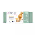 Puhastuslapid beebidele, naha puhastamiseks, lastele Cleanic Baby Eco Oat Milk, 50 tk