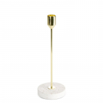 K&uuml;&uuml;nlahoidja Kori 03, tsement/metall, &Oslash; 8 cm, 22 cm, kuld v./kreemjasvalge