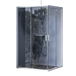 Du&scaron;ikabiin Ravak Blix II NBLRV2K, ruudukujuline, aluseta, 90 cm x 90 cm x 195 cm, l&auml;bipaistev v./valge v./karastatud
