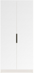 Riidekapp Mirtillo With Two Mirrors, valge v., 60 cm x 100 cm x 216 cm, peegliga, 2 tk