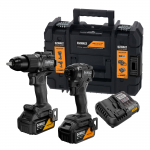Juhtmevaba t&ouml;&ouml;riistakomplekt koos akuga Dewalt DCK2222MM2T-QW, 18 V, 4 Ah