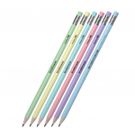 Grafiitpliiats Erich Krause Pastel triangular, HB, mitmev&auml;rviline/(v&auml;rv/disain valitakse juhuslikult)
