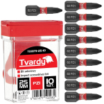 Kruvikeeraja otsikute komplekt Tvardy T00173-25-10, PZ1, 25 mm
