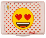 Konteiner toidu jaoks Keeeper Carla Emoji Hearts, 0.5 l, 17 cm x 13 cm, roosa v.