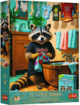 Pusle Trefl Raccoon's Laundry Day, 68 cm x 48 cm, 1000 tk