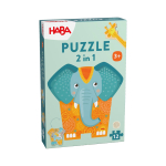 Puidust pusle Haba 2in1 Elefant, 28 cm x 28 cm, 12 tk, mitmev&auml;rviline