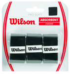K&auml;epideme teip Wilson PRO SOFT ABSORBENT OVERGRIP, must v., 3 tk
