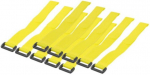 Kinnitusrihm Techly, 300 x 20 mm, 10 tk, kollane v.