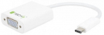 Adapter Techly USB 3.1 C, VGA female, 15 m, valge v.