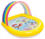 Bassein, t&auml;ispuhutav/laste Intex Spray Pool Rainbow 57156NP, mitmev&auml;rviline x 86 cm