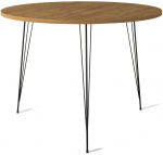 Laud Kalune Design Sandalf, tamm v./must v., 90 cm x 90 cm x 75 cm