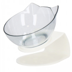 Statiiv koos kaussidega koera jaoks Springos Cat Bowl, 0.5 l, 13 cm x 13 cm x 15 cm, l&auml;bipaistev/valge