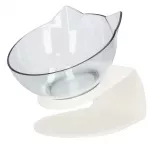 Statiiv koos kaussidega koera jaoks Springos Cat Bowl, 0.5 l, 13 cm x 13 cm x 15 cm, l&auml;bipaistev v./valge v.