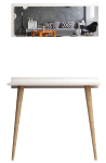 Konsoollaud Kalune Design Venezia, valge v., 80 cm x 32 cm x 84 cm