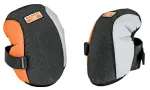 P&otilde;lvekaitse Bahco Flooring & Roofing Knee Pads 4750-KP, must v./oranž v./hall v., 17 cm x 5 cm, 2 tk