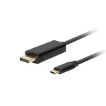 Kaabel Lanberg CA-CMDP-10CU-0018-BK USB Type-C, Displayport, 0.5 m, must v.