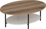 Kohvilaud Kalune Design Elis, tamm v./valge v., 90 cm x 60 cm x 36 cm
