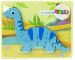 Puidust pusle Lean Toys Brachiosaurus 10340, 18 cm x 16 cm, sinine