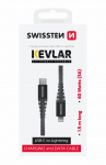 Kaabel Swissten Kevlar Data USB Type-C, Lightning, 1.5 m, must