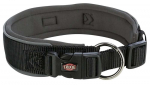 Kaelarihm koertele Trixie Premium, must v./hall v., 460 - 550 mm x 50 mm, L