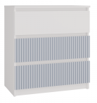 Kummut Malwa M3 Arteso, sinine v./valge v., 75 cm x 70 cm x 40 cm