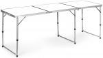 Matkalaud ModernHome, valge v./h&otilde;be v., 180 cm x 60 cm x 59.5 - 69.5 cm