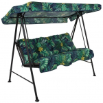 Aiakiik Patio Tora Black Edition, must v./roheline v., 175 cm x 95 cm x 140 cm