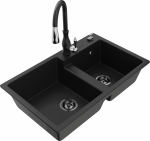 K&ouml;&ouml;givalamu koos kraaniga Mexen Tomas, graniit, 80 cm x 50 cm x 19 cm, must