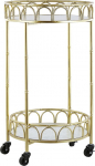 Metallist k&auml;ru Beliani Shafter, kuldne v./valge v., 48 cm x 48 cm x 80 cm