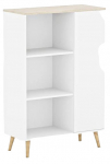 Raamaturiiul ADRK Fonzi, valge v./sonoma tamm v., 116 cm x 40 cm x 90 cm