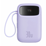 Akupank Baseus QPow 2, 10000 mAh, 30 W, violetne v.