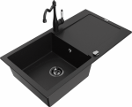 K&ouml;&ouml;givalamu koos kraaniga Mexen Leo, vaik/graniit, 80 cm x 50 cm x 19 cm, must